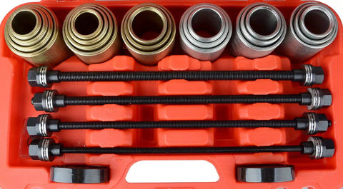 26 Piece Universal Bushing Press And Pull Sleeve Kit For Automotive Repairs Includes Bearings And Seals Removal And Installation