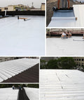 Workers applying Heavy Duty Self Adhesive Asphalt Roof Patch Tape Featuring Sbs Bitumen Waterproof Roll on roofs.