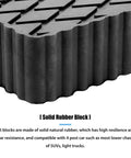 Close-up of a solid rubber car lift pad with textured surface, part of a 4 Pack Solid Rubber Car Lift Pads Heavy-Duty Anti-Slip Jack Lift Blocks with 3000 lb load capacity.