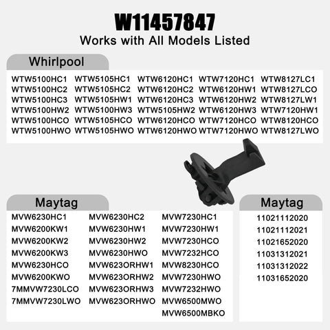 Washer Lid Strike Replacement For Maytag Whirlpool Kenmore Washers, fits models W11457847, W11091027 Compatible