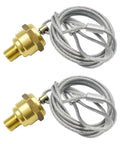 2 Pack One Quarter Inch NPT Air Tank Drain Valve With Sixty Inch Cable For Air Brake Reservoir And Air Compressor Drain On Big Rig Semi Trucks Replacement Compatible With 12105 N3613AD