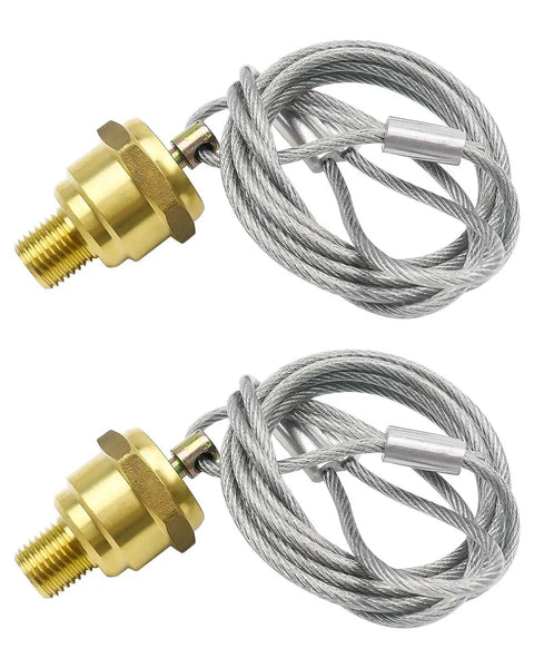 2 Pack One Quarter Inch NPT Air Tank Drain Valve With Sixty Inch Cable For Air Brake Reservoir And Air Compressor Drain On Big Rig Semi Trucks Replacement Compatible With 12105 N3613AD