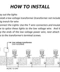Installation guide for 12 Pack 7W LED Landscape Well Lights, 720LM, 12-24V AC/DC Low Voltage, CRI90, IP67 Waterproof Inground Outdoor Lights.