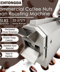 Commercial Coffee Roaster And Nut Roaster Drum Machine Three Phase 55 Lbs Electric Heavy Duty 208V 6500W roaster close-up