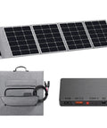 Ultra Light 200W Foldable Solar Panel 12V with Next Gen BC Tech and busbar free cells for RVs, camping, off-grid, MC4 USB-C USB-A outputs