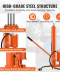 8 Ton Long Ram Hydraulic Electric Engine Hoist With Air Assisted Pump And Single Piston Manual Pump, featuring durable #45 steel structure.