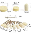 Built Tough Wool Buffing Wheels And Grinding Heads With Point Mandrel Kit For Rotary Tools heavy duty felt polishing pads and sizes