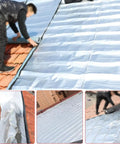 Heavy Duty Self Adhesive Roofing Tape For Fixing Shingles And Rv Leaks Pro Grade Waterproof Bitumen Underlayment Roll being installed on a roof.