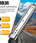 Heavy Duty Locking Drawer Slides 24 Inch Pair With Full Extension and Lock, 250 Lb Load Capacity, Soft Close, Side Mount Ball Bearing Rails, Industrial Grade Hardware for Durable Smooth Opening Drawers, 24-inch steel slide