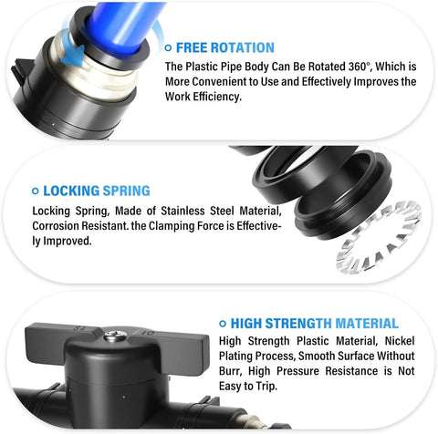 Diagram of 4mm Pneumatic Ball Valve With Plug And Play Push To Connect Fittings For Quick Tube Connections And Air Flow Control