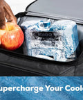 Long Lasting Reusable Ice Packs For Coolers Refreezable Gel Ice Blocks with apple in a cooler bag
