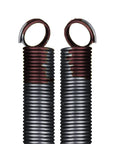 Heavy Duty Residential Garage Door Extension Springs 2-Pack 160 Lb Capacity Brown, close-up view showing double loop ends.