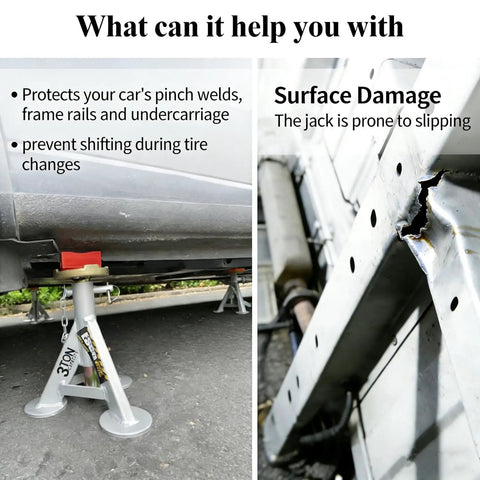 Grooved Magnetic Jack Pad With Aluminum Construction for pinch welds protecting car during lifting preventing slippage