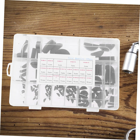 135 Piece Woodruff Key Set Carbon Steel M2 to M10C Half Set Keyway Assortment in plastic organizer