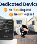 Wireless RV Leveling System for Campers With Real Time Lag Free Readings From Driver Seat 150 Ft Range Dedicated Display No App Needed Easy Magnetic Mount Setup Stay Level on Every Trip. dedicated display and RV sensor close-up