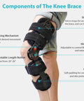 Hinged Knee Brace For ACL MCL PCL And Arthritis Post Op Support With Comfort First Design Soft Breathable Lining Cushioned Padding Adjustable Straps For A Secure All Day Fit Built Tough Aluminum Hinges For Real Stability, side view, 20-26 in
