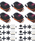 MG996R Six Pack High Speed 180 Degree Digital Servo Motors with accessories for RC builds