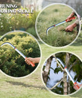 Person using Japanese Style Garden Weeder Scythe For Lawn And Yard Care Manual Mowing And Trimming Sharp Manganese Steel Blade