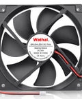 120mm PC Case Fan 24V DC Brushless Cooling High Airflow 74CFM At 2100RPM Quiet 26dBA front view showing fan blades and wiring