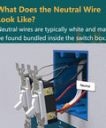 Illustration of neutral wire in switch box for 4 Pack Smart Dimmer Switch For Alexa And Google Home No Brainer Setup Neutral Wire Required