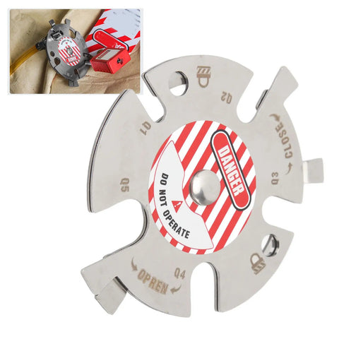 Heavy Duty Air Source Lockout Device For Pneumatic Hose Connector Featuring Dual Padlock Slots And Rock Solid Stainless Steel Frame For Rugged Badass Job Site Safety And Reliable Equipment Protection