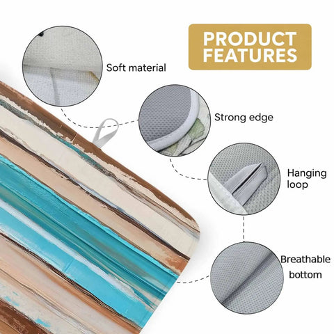 Go To Absorbent Dish Drying Mat 16 By 18 Inches In Vintage Wood Grain With Blue Brown White Painting Finish showing features