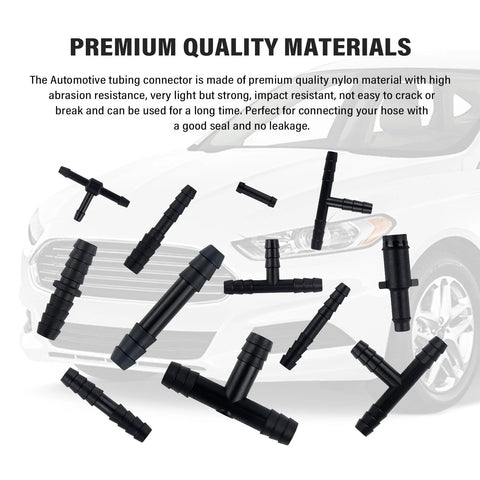 64-piece Amazon vacuum line connector kit with black nylon hose fittings for automotive silicone vacuum hoses