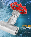 Beefy 1/2 Inch DN15 Stainless Steel Gate Valve Shut Off Valve For Water Oil Gas With Female Threaded Connection 304 Steel