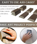 Eight Pack Sanding Sponge Kit With 60 80 120 220 Grits Coarse To Fine Washable And Reusable Blocks for easy sanding of surfaces.
