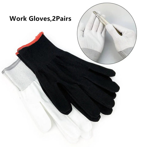 DIY Car Wrap Tools Kit With Gloves, 4 Inch Felt Squeegee, Scraper, Edge Trimmer, Retractable Utility Knife For Auto Wraps