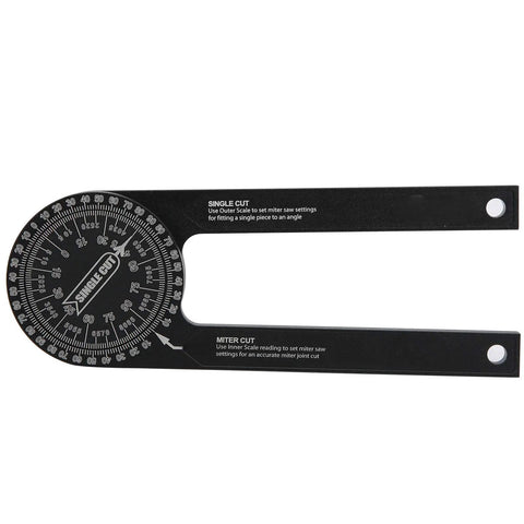 0 To 360 Degree Woodworking Protractor Aluminum Alloy Angle Finder Non Electronic Display Precision Machined Measuring Tool