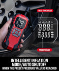 Cordless Tire Inflator With Digital Pressure Gauge, Portable Air Pump For Cars, Bikes And Motorcycles, 6000mAh Battery