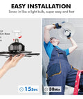 Two Pack Deformable LED Garage Lights 200W 20000LM 6500K Ultra Bright Shop Light With 6 Adjustable Panels And 270 Degree Coverage installation