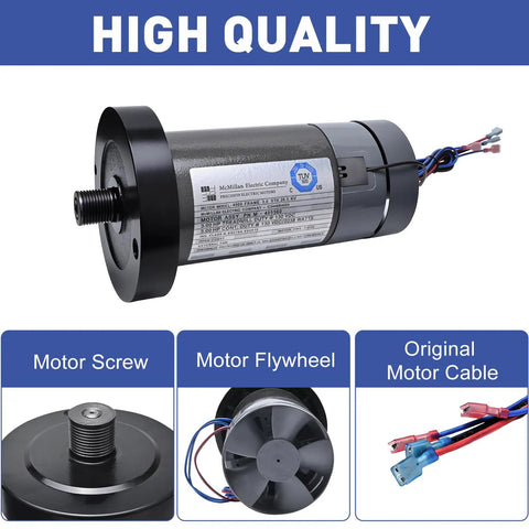 Beefy 3.0 HP Treadmill Drive Motor with Flywheel 130 Vdc 2238 Watts Replacement for NordicTrack and ProForm M-405560