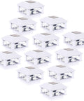 Solar Post Cap Lights 12 Pack Fits 4x4 Wood Posts And 4x4/5x5 PVC Vinyl With Adapters Waterproof White LED Outdoor