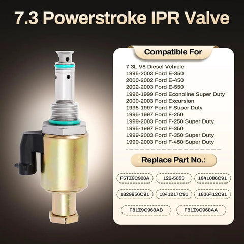 IPR Valve Fuel Injector Pressure Regulator For 7.3L Ford Power Stroke Diesel V8 Direct Fit Turbodiesel F Series Replacement