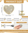 Next Level Gold Heart Drawer Knobs With Matching Screws Premium Zinc Alloy Cabinet And Dresser Handles For Bedroom Decor Easy Diy Swap. Size 3.4cm.