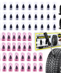 61 Piece Screw Tire Plug Kit With Screwdriver, durable galvanized wire plugs for cars, trucks, motorcycles, and tractors.