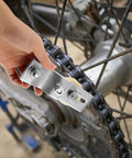 Heavy Duty Motorcycle Chain Tensioner Tool With Pulley Roller For Motorized Bike Engine Kits, Pocket Dirt Bikes, Minibikes And Atvs Ensure Smooth Ride With Bearings, metal chain adjuster held on bike chain