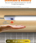 Plug In Hands Free Magnetic Under Cabinet Lights 16 Inch Ultra Thin Motion Sensor 6W 12V 500 Lumen Dimmable Cool White 6000K