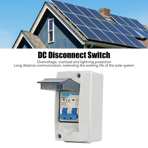 Transparent Cover DC Miniature Circuit Breaker for Solar PV System, 63A 1000V Isolator Disconnect Switch with open cover
