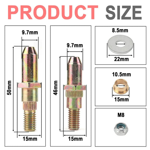 Product sizes for Door Hinge Pin And Bushing Repair Kit For 1999 2000 2001 2002 2003 2004 2005 2006 2007 Chevy Silverado GMC Sierra SUVs