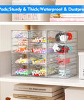 Clear Acrylic Thirteen Drawer Storage Makeup Organizer For Desk Bathroom Vanity Counter Straight Up Big Time Game Changer that holds colorful beads and accessories.