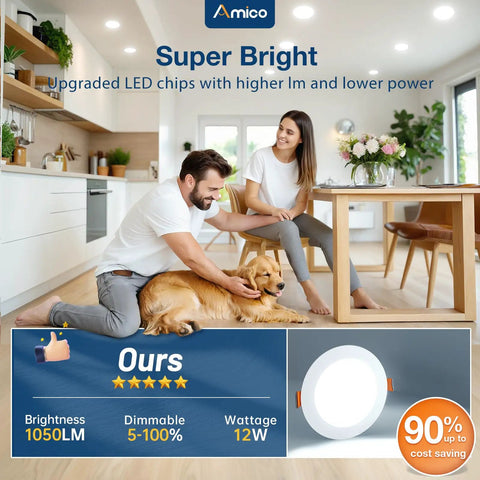 Slick 16 Pack 6 Inch 5Cct Ultra Thin Led Recessed Ceiling Lights With Junction Box Ic Rated Home Glow Upgrade Solid Build No Sweat Install Smooth Finish Brightens Every Room Adjustable Cool To Warm White