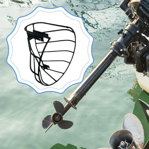 Heavy Duty Propeller Guard For Outboard Motor Dive Boats Keeps Gear Safe From Rocks And Debris With Easy Install Metal Hardware Protection That Slays The Water, 205 mm metal shield.