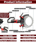 Badass Concrete Ring Saw With 8900W Brushless Motor And 16 Inch Titanium Blade detailed diagram showing features and parts for precise cutting.