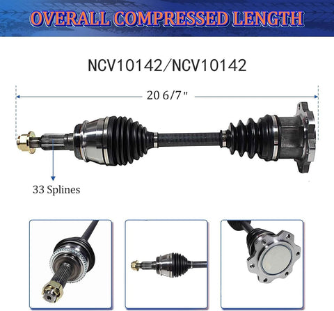 Chevy Silverado 1500 Front CV Axle Pair Left And Right Driver Passenger Side For 1999 Through 2007 Silverado 1500 And Classic