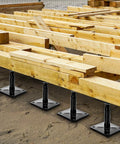 Built Tight Adjustable Support Jacks For Floors And Decks Featuring Rock Solid Screw Jack Posts For House Joist Stabilizing under wooden beams.