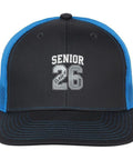 Cool Trucker Cap For Men And Women Unisex Teens 2026 Style Adjustable Baseball Hat with "Senior Class of 26" design on front.