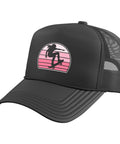 Rad Pink Skater Graphic Trucker Hat For Women And Girls Adjustable Mesh Back Cap For Skateboarding And Skating